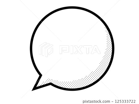 Speech bubble with dot shadow Speech bubble with dot shadow 125333722