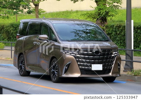 Image of a minivan in motion Image of a minivan in motion 125333947