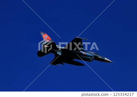 一架F-2噴氣式戰鬥機以高機動性飛越首都防空要道百里基地。 125334217