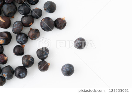 Juniper berries close-up 125335061