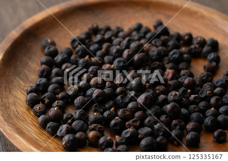Juniper berries close-up 125335167