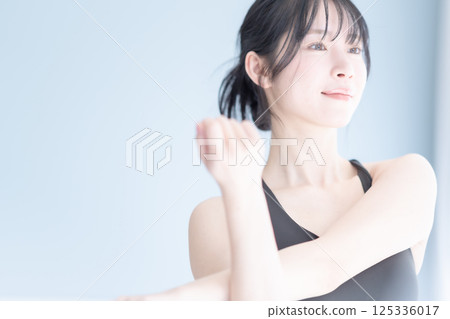 清新年輕女性的健康形象 125336017