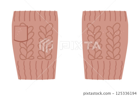 Gloves Fingerless Knit Wool Short length rose beige cartoon Fashion hand accessory clothing technical illustration Gloves Fingerless Knit Wool Short length rose beige cartoon Fashion hand accessory clothing technical illustration 125336194