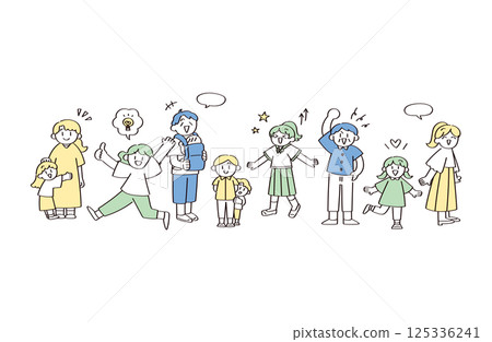 Positive people illustration set 125336241