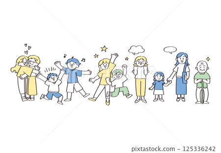 Positive people illustration set 125336242