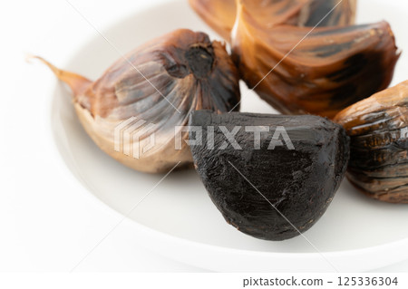 Close up of black garlic 125336304