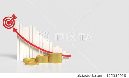 The Target and chart for Business concept 3d Rendering. The Target and chart for Business concept 3d Rendering. 125336918
