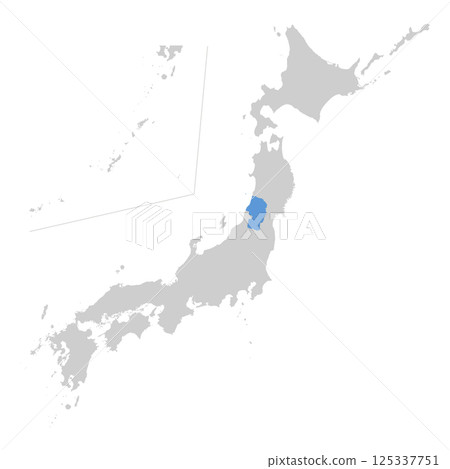 Map of Japan Yamagata Prefecture Map of Japan Yamagata Prefecture 125337751