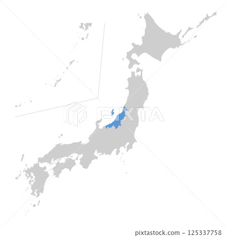 日本地圖新潟縣 日本地圖新潟縣 125337758