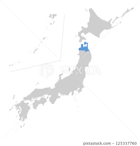 日本青森縣地圖 125337760