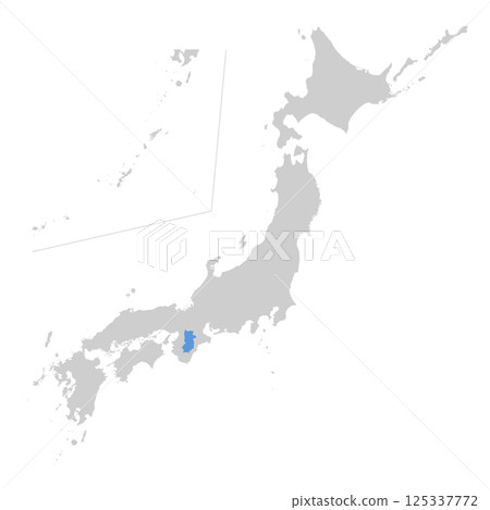 日本奈良縣地圖 日本奈良縣地圖 125337772
