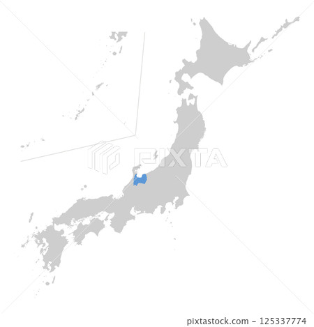 日本富山縣地圖 日本富山縣地圖 125337774