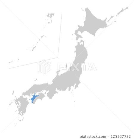日本愛媛縣地圖 日本愛媛縣地圖 125337782