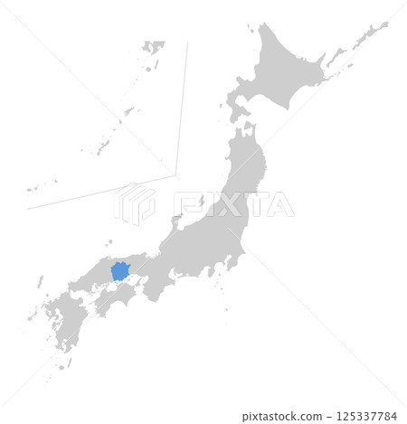 Map of Japan Okayama Prefecture 125337784