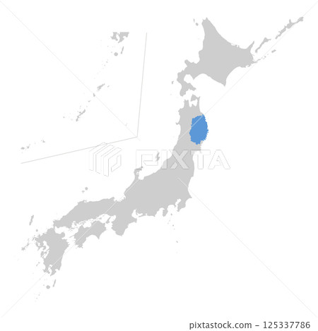 日本岩手縣地圖 125337786