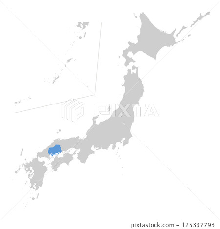 日本廣島縣地圖 125337793