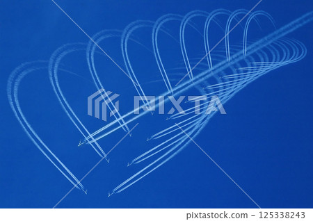 Beautiful blue sky and clouds background 125338243