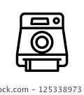 Polaroid camera icon 125338973