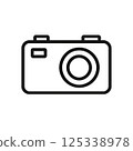 Simple compact digital camera icon 125338978