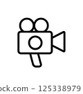 Retro video camera icon 125338979