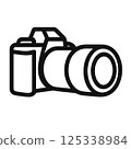Camera icon with a prime lens 125338984
