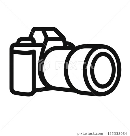 帶有定焦鏡頭的相機圖標 125338984