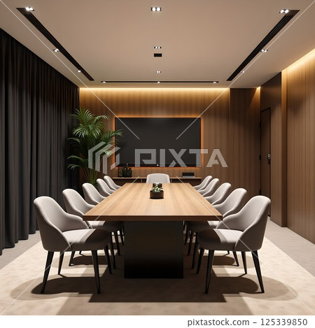 時尚的會議室/休息室 125339850