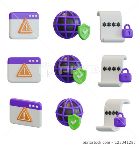 Internet Security Related Icon Warning Firewall Document 3 3D Graphics Internet Security Related Icon Warning Firewall Document 3 3D Graphics 125341285