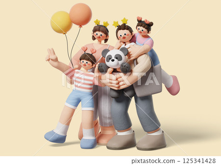 Snake character popping out of a gift box Snake character popping out of a gift box 125341428