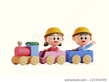 father and son riding bikes together 125341470