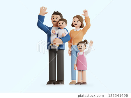 Children standing in front of sketchbooks holding pencils 125341496