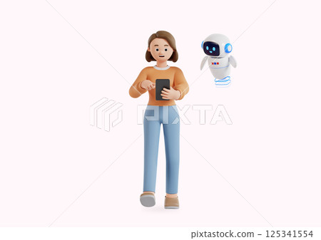 Artificial intelligence around shopping carts 125341554