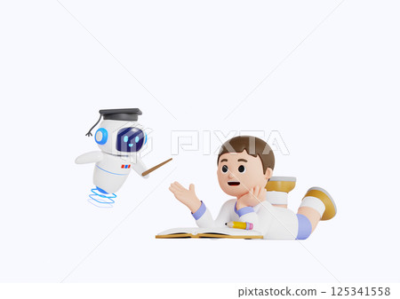artificial intelligence holding a tool 125341558