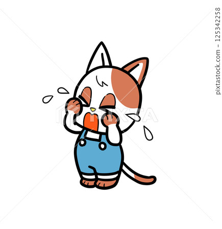 Retro calico cat (crying) Retro calico cat (crying) 125342258