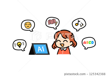 Children tablet learning study education learning Children tablet learning study education learning 125342388