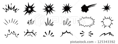 Speed effect comic motion line element set. Comic power motion, dynamite explosive energy, line speed cartoon vector icon. Hand drawn sketch doodle action effect. Vector Speed effect comic motion line element set. Comic power motion, dynamite explosive energy, line speed cartoon vector icon. Hand drawn sketch doodle action effect. Vector 125343392