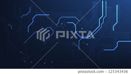 Circuit diagram on a dark blue background. 125343436