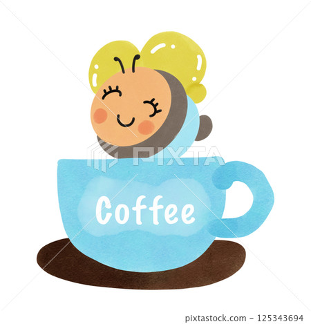 cute little boy in blue shirt holding a cup of tea cute little boy in blue shirt holding a cup of tea 125343694