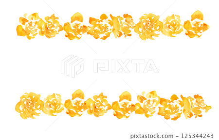 Watercolor painting. Watercolor yellow rose illustration. Father's Day yellow rose frame. Watercolor painting. Watercolor yellow rose illustration. Father's Day yellow rose frame. 125344243