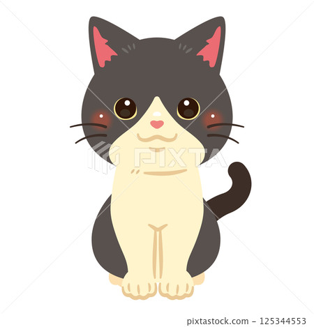 Illustration of a sitting cat 125344553