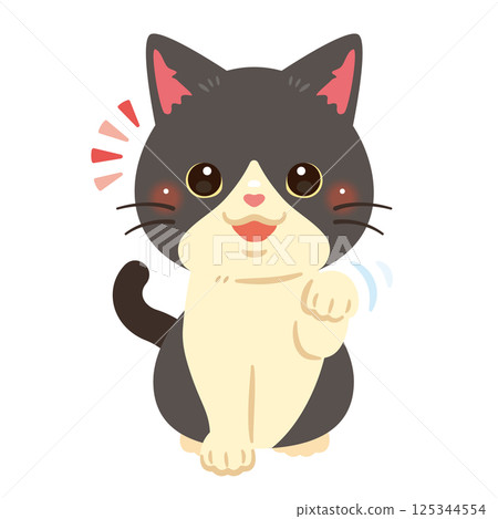 Illustration of a beckoning cat Illustration of a beckoning cat 125344554