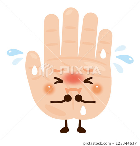 手汗人物插圖 手汗人物插圖 125344637