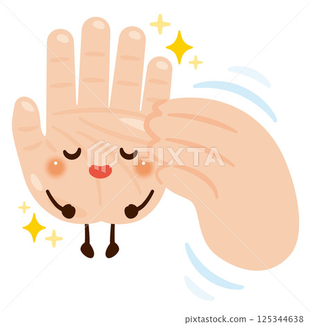 正在按摩的手的人物插圖 正在按摩的手的人物插圖 125344638