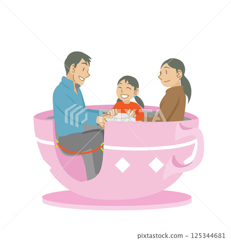 Family in teacups 125344681