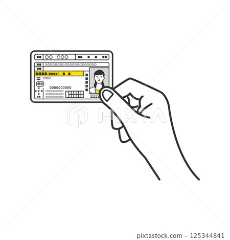 手拿駕駛執照 125344841