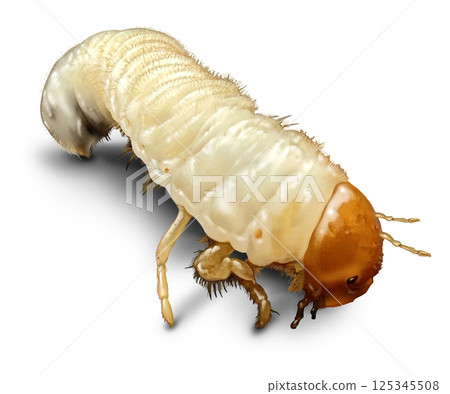 Beetle Larva Closeup Beetle Larva Closeup 125345508