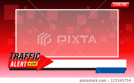 Dynamic Traffic Alert Graphic Template 125345754
