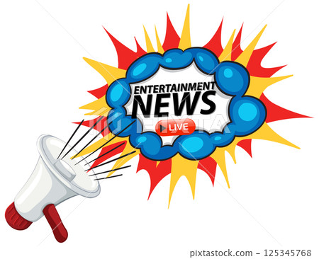 Vibrant Entertainment News Illustration 125345768