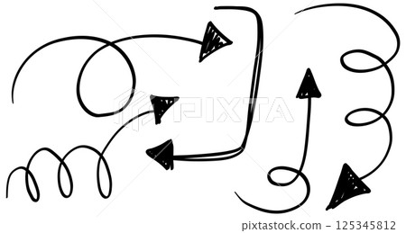 Playful Hand-Drawn Arrow Doodles Collection Playful Hand-Drawn Arrow Doodles Collection 125345812