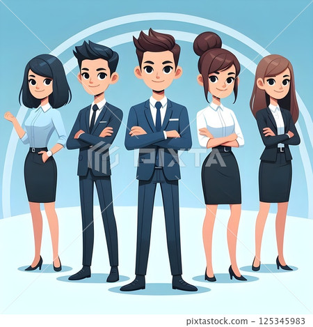 Professional Business Team Illustration 125345983